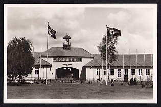1936 'The Olympic Village, Built by the German Wehrmacht Near Doberitz, Berlin', Summer Olympics (XI Olympiad), Germany, Third Reich Nazi Propaganda Postcard