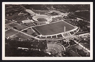 1936 'Stadium Terraces and the Reich Sports Field', Summer Olympics (XI Olympiad), Germany, Third Reich Nazi Propaganda Postcard