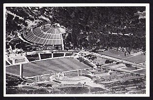 1936 'Reich Sports Field with Dietrich Eckart Stage', Summer Olympics (XI Olympiad), Germany, Third Reich Nazi Propaganda Postcard