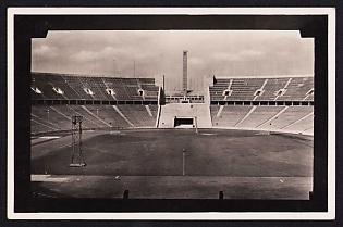 1936 'Reich Sports Field. “Deutsche Kampfbahn”. View of the Bell Tower', Summer Olympics (XI Olympiad), Germany, Third Reich Nazi Propaganda Postcard