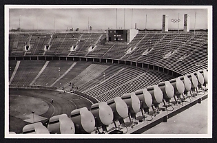 1936 'Reich Sports Field. Olympic Stadium. View of the Signal Tower', Summer Olympics (XI Olympiad), Germany, Third Reich Nazi Propaganda Postcard