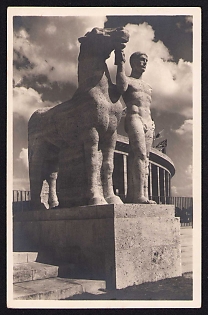 1936 'Reich Sports Field. Horse Handler at the Marathon Gate', Summer Olympics (XI Olympiad), Germany, Third Reich Nazi Propaganda Postcard