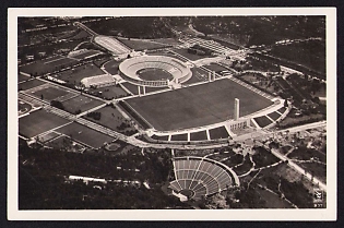 1936 'General View of the Reich Sports Field', Summer Olympics (XI Olympiad), Germany, Third Reich Nazi Propaganda Postcard