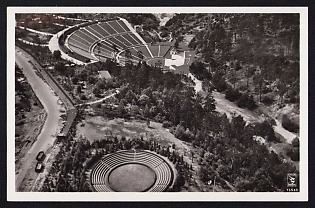 1936 'Reich Sports Field. Dietrich Eckart Stage', Summer Olympics (XI Olympiad), Germany, Third Reich Nazi Propaganda Postcard