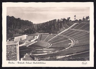 1936 'Berlin – Dietrich Eckart Open-Air Stage', Summer Olympics (XI Olympiad), Germany, Third Reich Nazi Propaganda Postcard