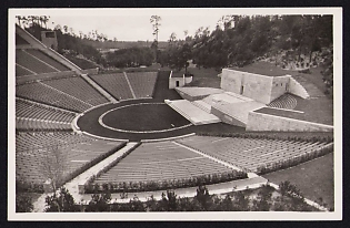 1936 'Reich Sports Field. Dietrich Eckart Stage', Summer Olympics (XI Olympiad), Germany, Third Reich Nazi Propaganda Postcard