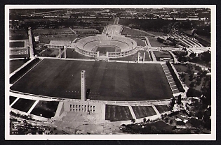 1936 'General View of the Reichssportfeld', Summer Olympics (XI Olympiad), Germany, Third Reich Nazi Propaganda Postcard