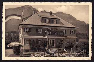1936 'Haus Alpenblick', Summer Olympics (XI Olympiad), Germany, Third Reich Nazi Propaganda Postcard