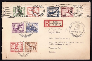 1936 'Berlin Olympic Village', Summer Olympics (XI Olympiad), Germany, Third Reich Nazi Propaganda Postcard