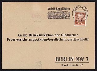 1936 'Fire Insurance Joint-Stock Company, Curt Buchholtz', Summer Olympics (XI Olympiad), Germany, Third Reich Nazi Propaganda Postcard