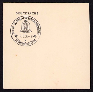 1936 'Berlin Olympics', Summer Olympics (XI Olympiad), Germany, Third Reich Nazi Propaganda Postcard