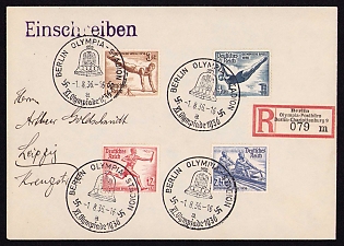 1936 'Olympic Games 1936', Summer Olympics (XI Olympiad), Germany, Third Reich Nazi Propaganda Postcard