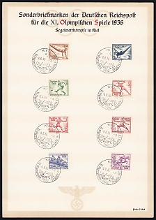 1936 'Olympic Games Berlin 1936', Summer Olympics (XI Olympiad), Germany, Third Reich Nazi Propaganda Postcard