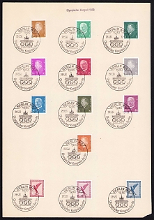 1936 'Olympic Games Berlin 1936', Summer Olympics (XI Olympiad), Germany, Third Reich Nazi Propaganda Postcard