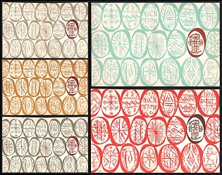 Small Thematic Group of Easter Postcards, Ukraine, Underground Post