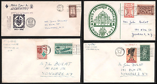 1955-59 45 years of Ukrainian 'Plast', Scout Jubilee Jamboree, Battle of Kruty, Small Thematic Group of Covers, Ukraine, Underground Post