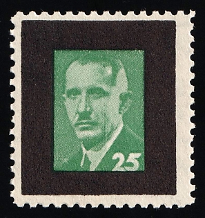 1953 25sh Yevhen Konovalets, 15 Years, Ukraine, Underground Post, Watermark, Proof, Feduk #190