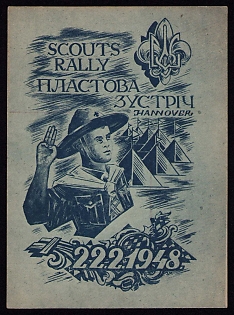 1952 'Ukrainian Plast Scouts at Jamboree', Plast Ukrainian Scouts Postcard