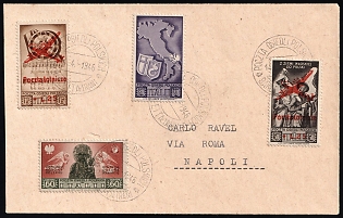 1946 (14 Apr) Cover to Naples (Italy) franked with 15cmi, 50cmi, 60cmi, 80cmi, Barletta - Trani, Polish II Corps in Italy, Poland, DP Camp, Displaced Persons Camp