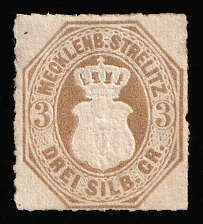 1864 3sgr Mecklenburg-Strelitz, German States, Germany