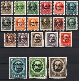 1919 Bavaria, German States, Germany, Complete Set