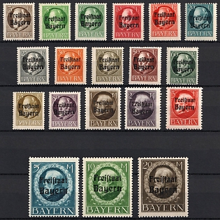 1919 Bavaria, German States, Germany, Complete Set