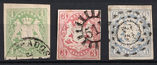 1867 Bavaria, German States, Germany, Circular Postmarks