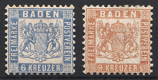 1862-64 Baden, German States, Germany