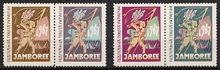 1967 Scout Jamboree, Idaho, USA, Ukraine, Underground Post, Perforated Se-tenante Pairs, Feduk #1788-1791