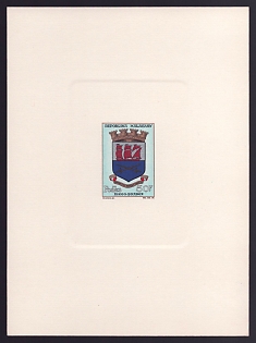 1963-65 50fr Malagasy 'Diégo-Suarez' Sunken Proof Sheetlet, Epreuve de Luxe, French Community Deluxe Presentation Miniature Sheet