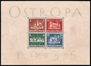 1935 Third Reich, Germany, Souvenir Sheet 'OSTROPA'