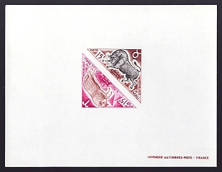 1972 15fr Mali 'Aries; Taurus' Proof Sheetlet, Epreuve de Luxe, French Community Deluxe Presentation Miniature Sheet