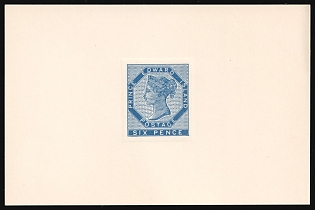 1868 6p Prince Edward Island, Canada, British Colonies, Trial Color Die Proof Sheetlet