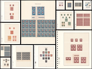 1920 Joining of Upper Silesia, Germany, Collection of Stamps and Blocks of Different Issues
