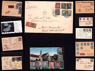 1920-21 Joining of Upper Silesia, Germany, Collection of Covers, Postcards and Stamps