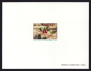 1988 28fr New Caledonia 'Medicinal Plants' Proof Sheetlet, Epreuve de Luxe, French Community Deluxe Presentation Miniature Sheet
