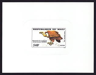 1985 540fr Mali 'Audubon Birth Bicentenary' Sunken Airmail Proof Sheetlet, Epreuve de Luxe, French Community Deluxe Presentation Miniature Sheet
