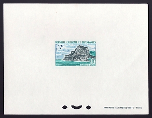 1967 17fr New Caledonia 'Lekine Cliffs' Proof Sheetlet, Epreuve de Luxe, French Community Deluxe Presentation Miniature Sheet