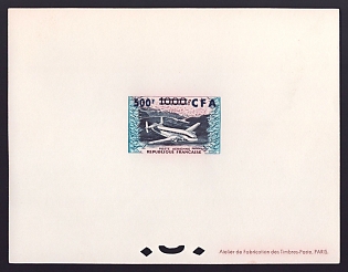 1954 500fr Reunion 'Provence' Airmail Proof Sheetlet, Epreuve de Luxe, French Community Deluxe Presentation Miniature Sheet