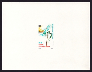 1986 90fr Togo 'Statue of Liberty' Airmail Proof Sheetlet, Epreuve de Luxe, French Community Deluxe Presentation Miniature Sheet