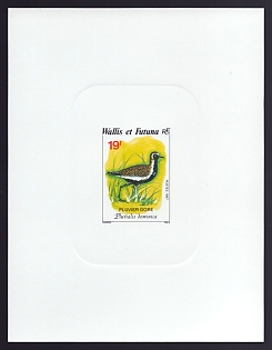 1987 19fr Wallis and Futuna 'Birds' Sunken Proof Sheetlet, Epreuve de Luxe, French Community Deluxe Presentation Miniature Sheet