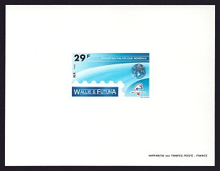 1989 29fr Wallis and Futuna 'Philexfrance '89' Proof Sheetlet, Epreuve de Luxe, French Community Deluxe Presentation Miniature Sheet