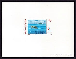 1994 5fr Wallis and Futuna 'Ultra-Light Aircraft' Proof Sheetlet, Epreuve de Luxe, French Community Deluxe Presentation Miniature Sheet