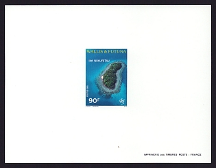 1995 90fr Wallis and Futuna 'Nukufetau' Proof Sheetlet, Epreuve de Luxe, French Community Deluxe Presentation Miniature Sheet