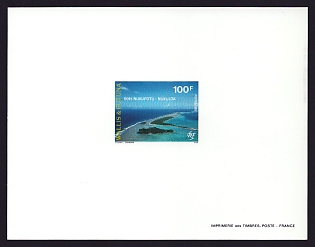 1995 100fr Wallis and Futuna 'Nukufotu, Nukuloa' Proof Sheetlet, Epreuve de Luxe, French Community Deluxe Presentation Miniature Sheet