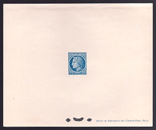 1947 1.30fr France 'Ceres & Marianne' Trial Color Proof Sheetlet, Epreuve de Luxe, Deluxe Presentation Miniature Sheet