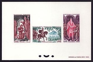 1966 40-60c France 'Vercingetorix at Gergovie' Compound Proof Sheetlet, Epreuve de Luxe, Deluxe Presentation Miniature Sheet