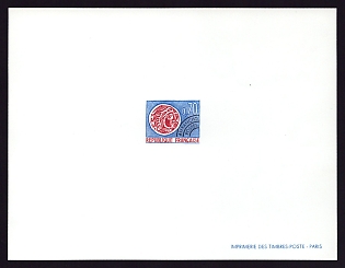 1969 70c France 'Gallic Coin Type of 1964-66' Proof Sheetlet, Epreuve de Luxe, Deluxe Presentation Miniature Sheet