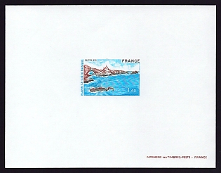 1976 1.40fr France 'Biarritz' Proof Sheetlet, Epreuve de Luxe, Deluxe Presentation Miniature Sheet