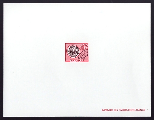 1976 52c France 'Gallic Coin Type of 1975' Proof Sheetlet, Epreuve de Luxe, Deluxe Presentation Miniature Sheet